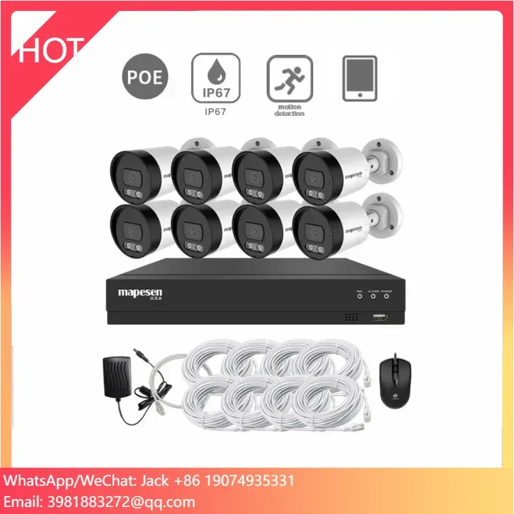 Home Security Video Recording Systems - Kit de Vigilância Poe para Escritório