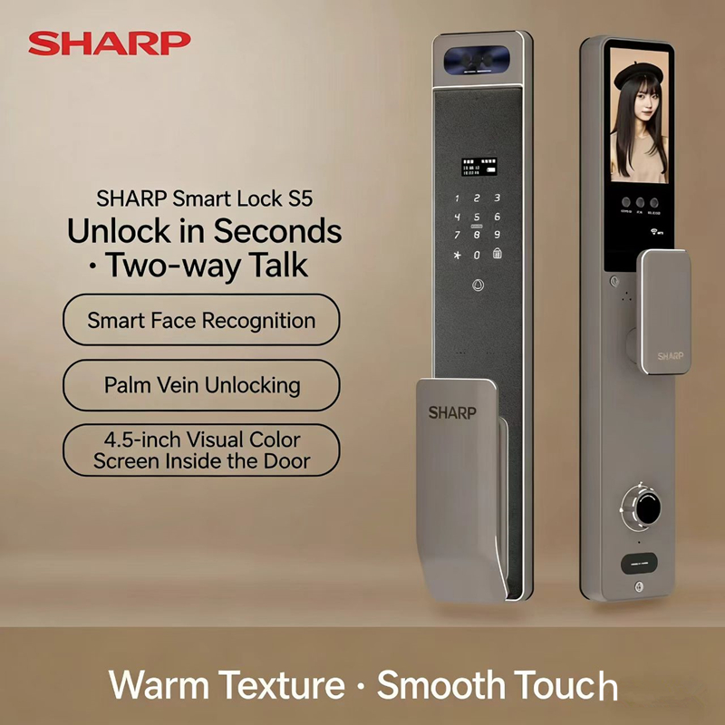 Home Security Wifi Camera - Fechadura Inteligente Automática Sharp S5-FV com