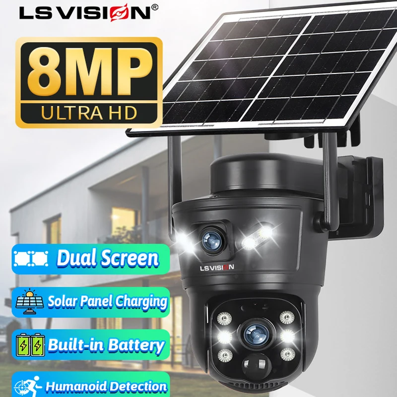 Home Security Wifi Camera - Ls vision 8mp 4g câmera solar