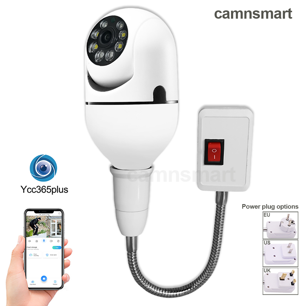 Home Security Cameras Uk - 3mp mini câmera wifi e27 bulbo