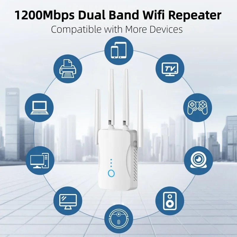 Home Security Network - Repetidor WiFi Dual Band 1200Mbps Sem