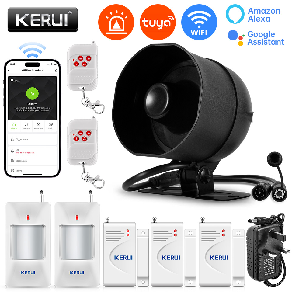 Home Security Technician - Kerui 120db sirene sistema de alarme
