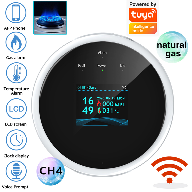 Home Security Items - Sensor de Alarme de Gás WiFi
