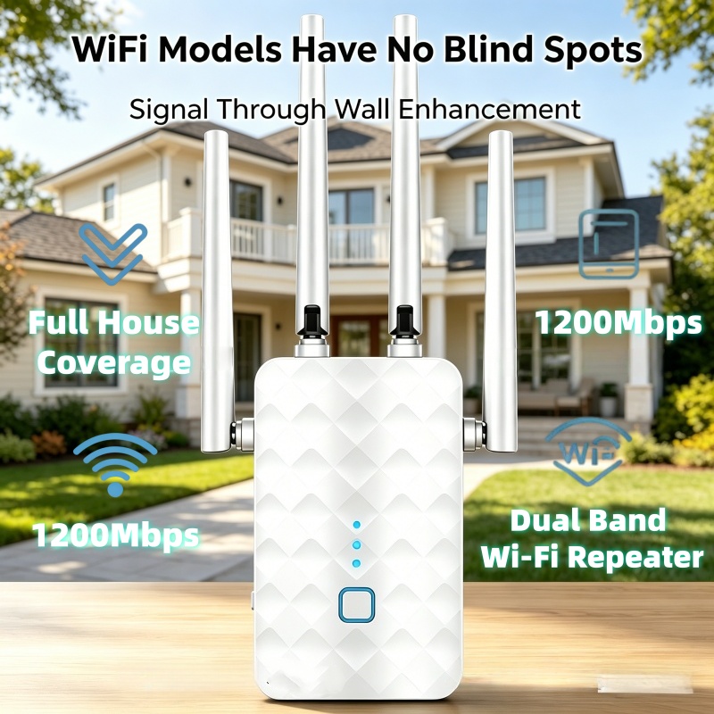 Home Security Network - Repetidor WiFi 1200Mbps Sem Fio 2.4G/5GHz