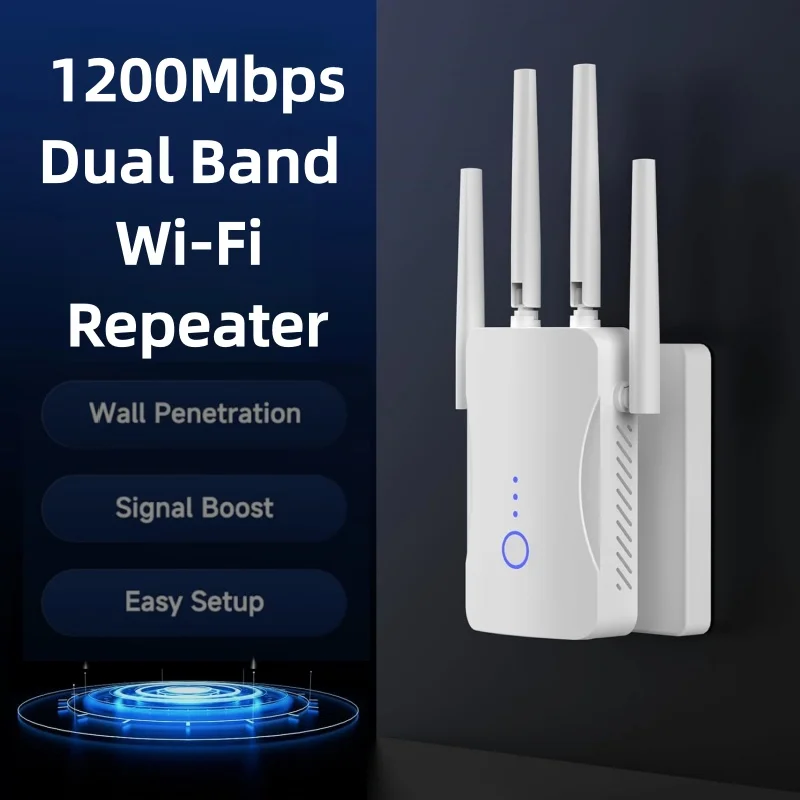 Home Security Network - Repetidor WiFi Dual Band 2.4G/5GHz 1200Mbps,
