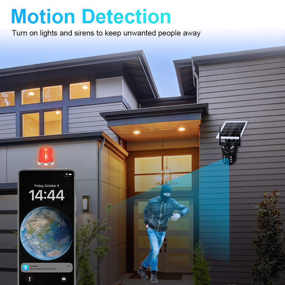 Câmera Solar KERUI 6MP 4G SIM  - Home Security Adt avaliação e preço
