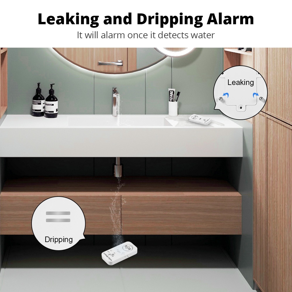 Kerui sensor de água sem fio 9 - Home Security App avaliação e preço