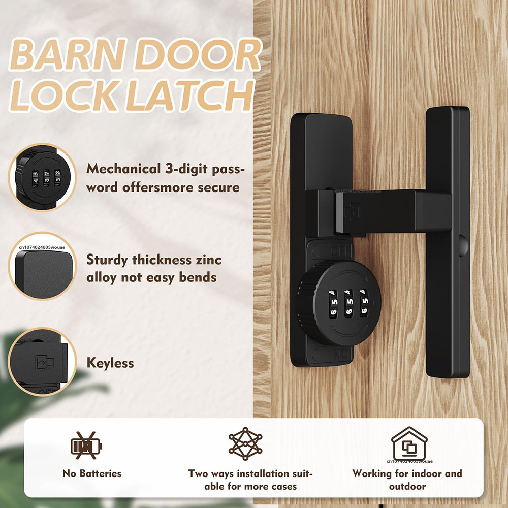 Fechadura de porta de celeiro  - Home Security Locks avaliação e preço