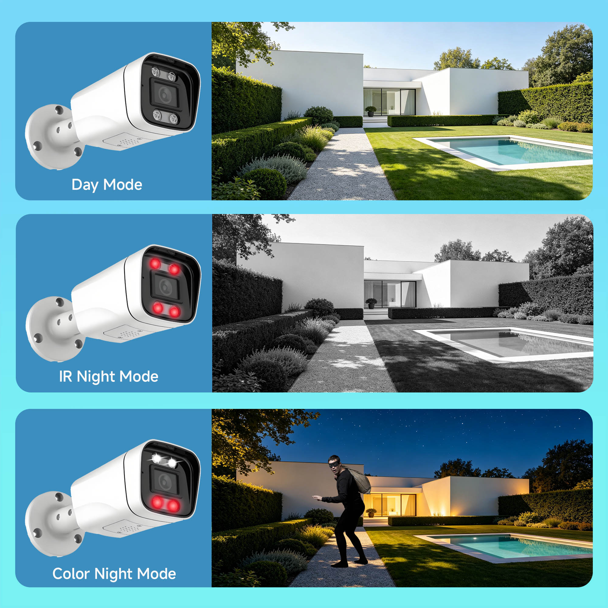 Sistema de Segurança com Detec - Home Security Video Recording Systems avaliação e preço