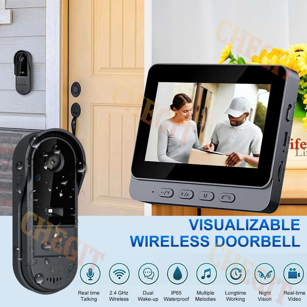 Campainha sem fio wi-fi, câmer - Home Security Monitoring System avaliação e preço