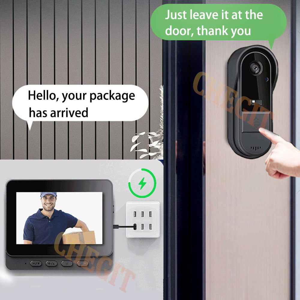 Campainha sem fio wi-fi, câmer - Home Security Monitoring System avaliação e preço
