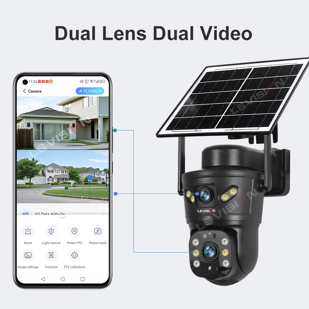Ls vision 8mp 4g câmera solar  - Home Security Wifi Camera avaliação e preço