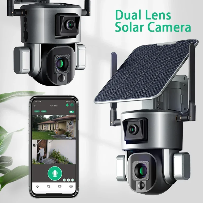 Câmera solar sem fio 4g, lente - Home Security Cameras Uk avaliação e preço