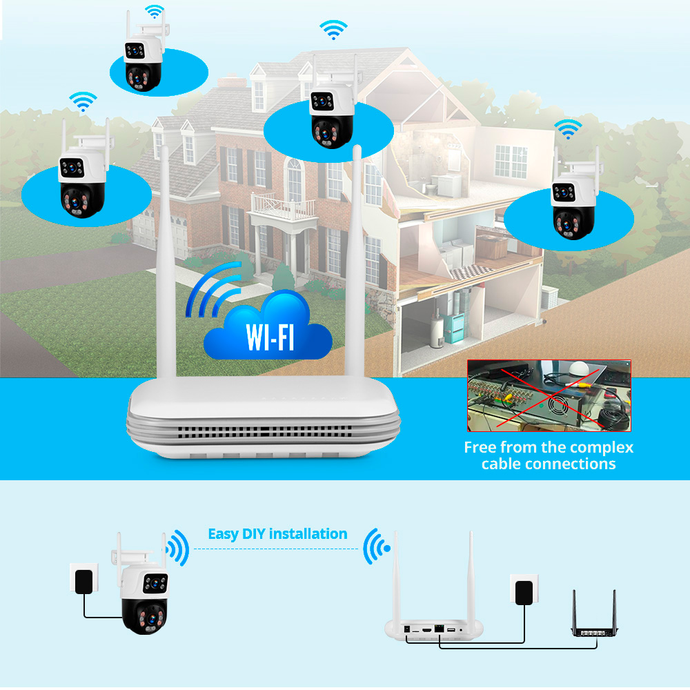 Kerui à prova d'água 6mp hd se - Home Security Adt avaliação e preço