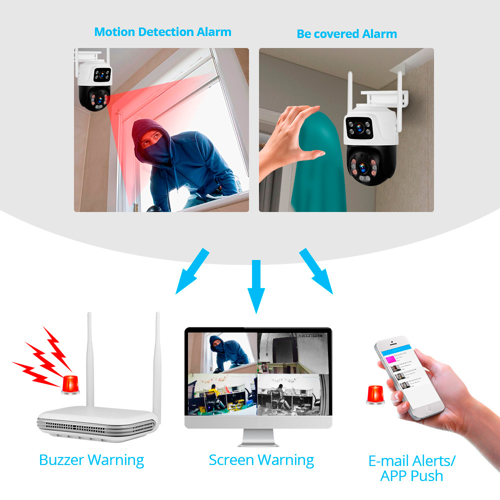 Kerui à prova d'água 6mp hd se - Home Security Adt avaliação e preço
