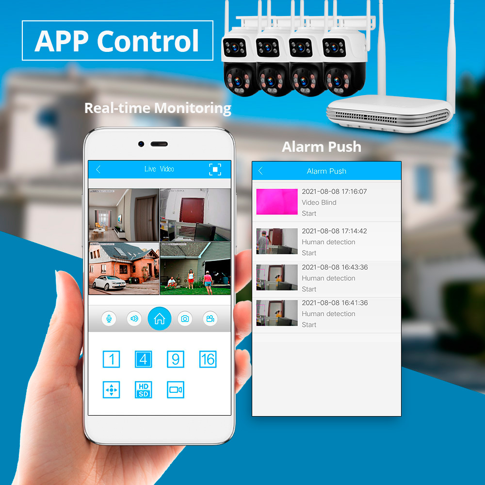 Kerui à prova d'água 6mp hd se - Home Security Adt avaliação e preço