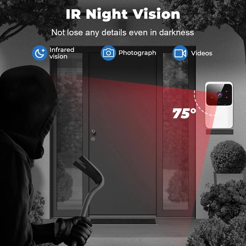 Campainha de Vídeo WiFi Inteli - Home Security Monitoring System avaliação e preço