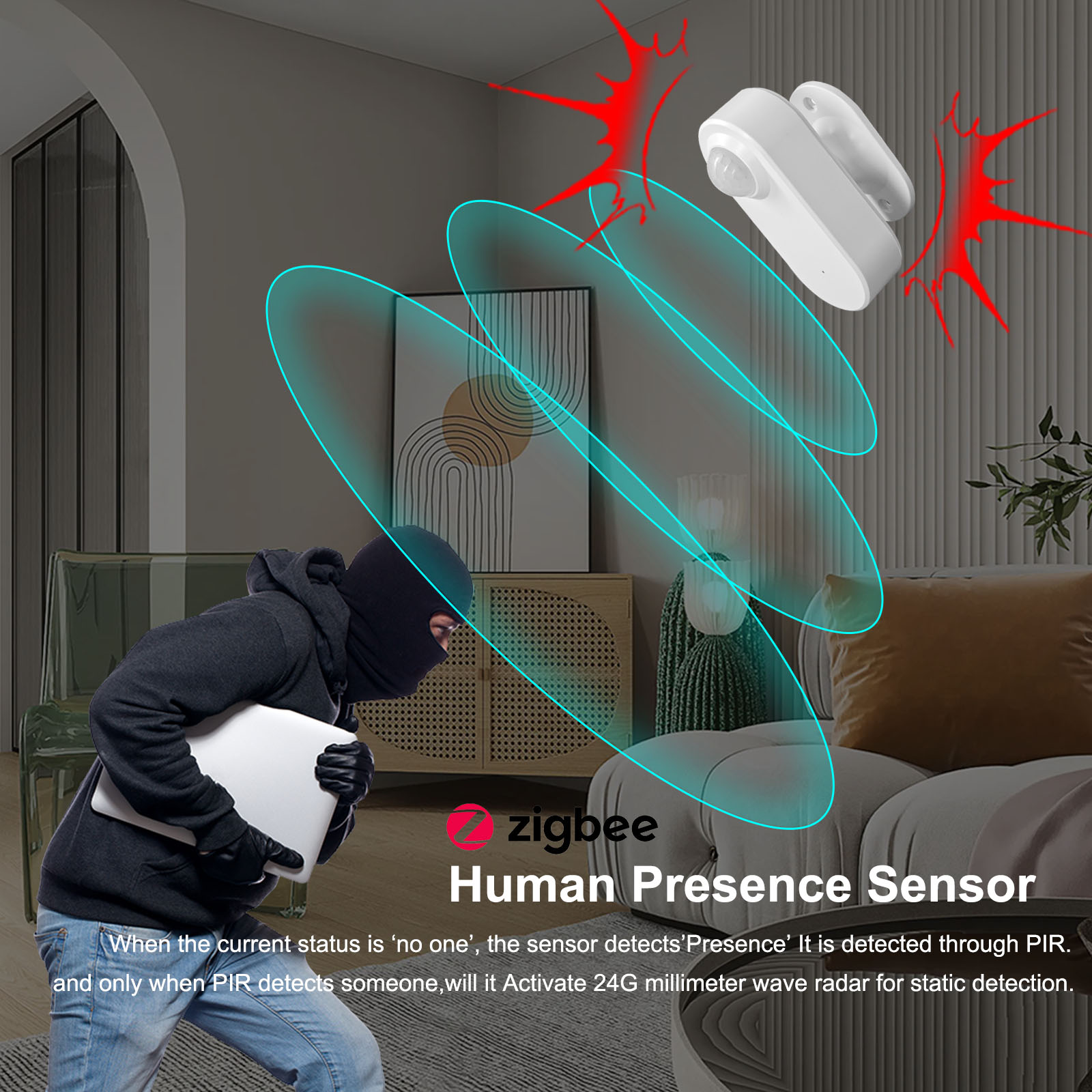 Sensor de Presença Humana Tuya - Home Security App avaliação e preço