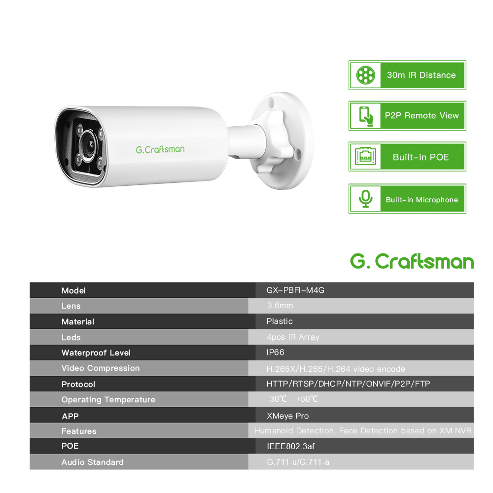 Câmera IP POE C GC PB 4MP, Mic - Home Security Items avaliação e preço