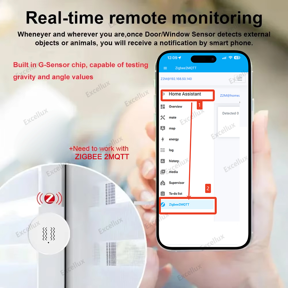 Zigbee 3.0 sensor de vibração  - Home Security App avaliação e preço