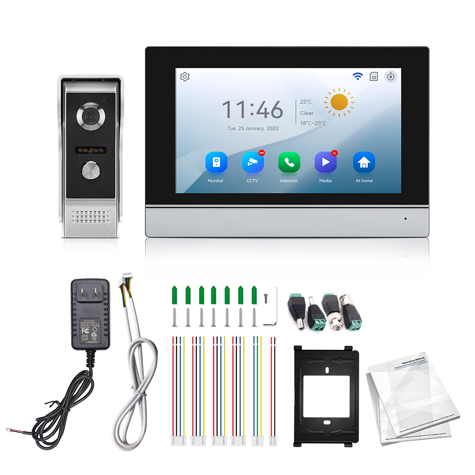 7 Polegada tela ips 2mp tuya c - Home Security Wifi Camera avaliação e preço
