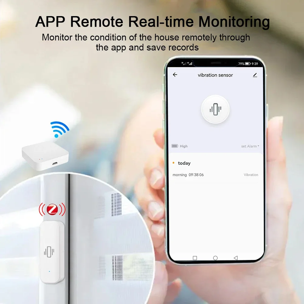 Tuya-Sensor de Vibração Inteli - Home Security App avaliação e preço