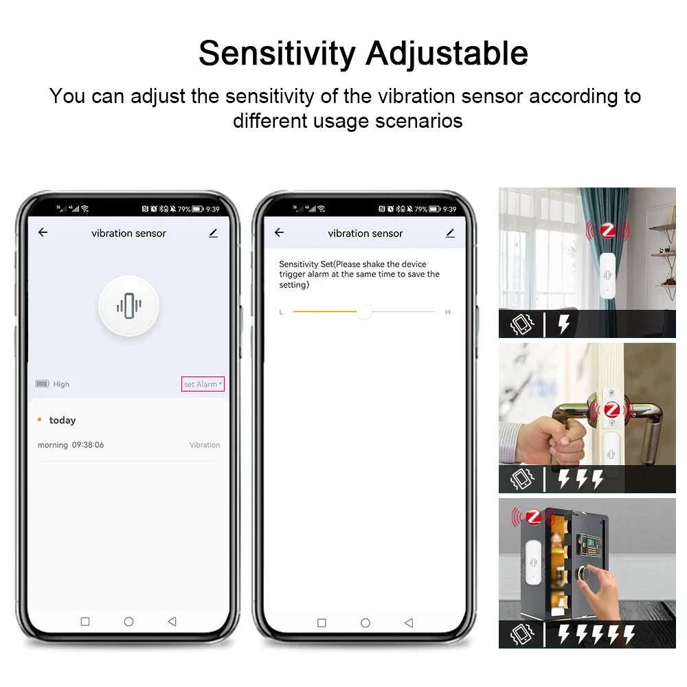 Tuya-Sensor de Vibração Inteli - Home Security App avaliação e preço