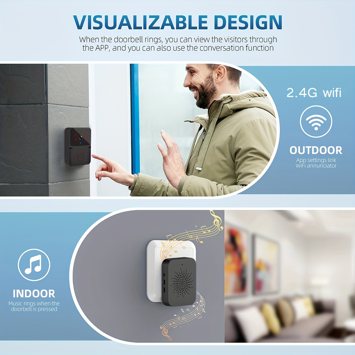 Campainha de Vídeo Inteligente - Home Security Monitoring System avaliação e preço